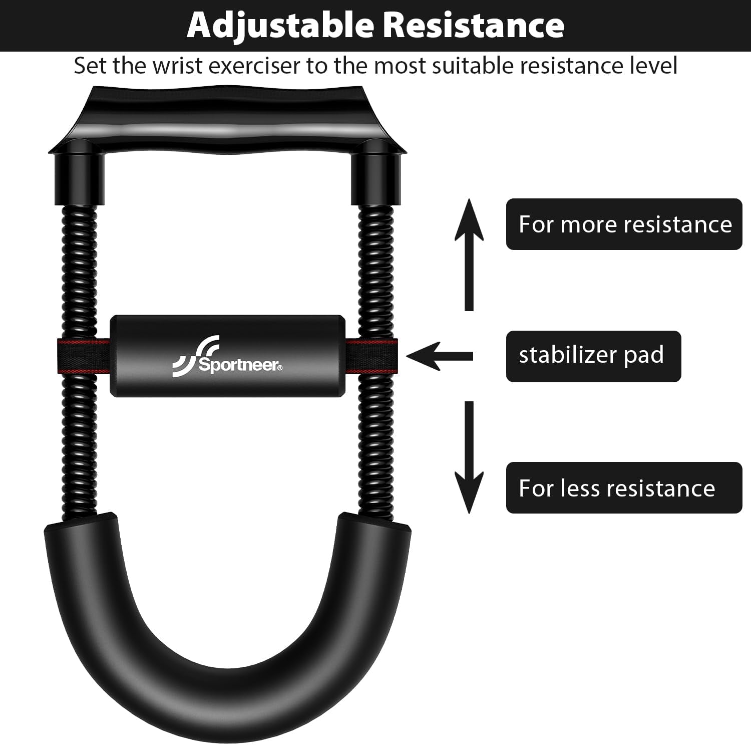 Forearm Strengthener Grip Strength Trainer, Adjustable Wrist and Forearm Exerciser for Hand Grip, Wrist Strengthener Trainer for Athletes, Climbers, Golf, Tennis, Home Gym Workout Equipment