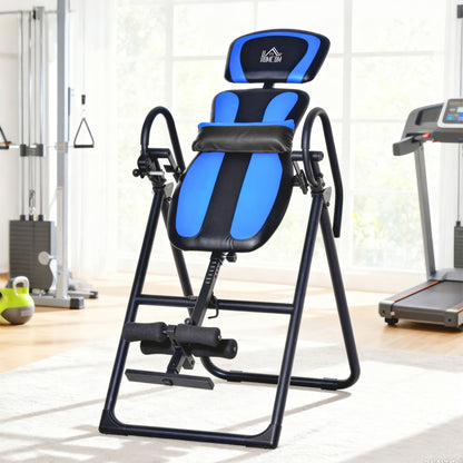 Foldable Gravity Inversion Table, Fitness Bench W/ Soft Ankle Cushions for Home