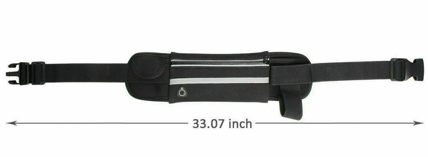Zipped Sports Running Jogging Waist Travel Bum Bag Phone Keys Mobile Money Belt