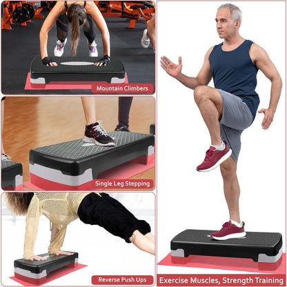 Aerobic Exercise Stepper Durable Non-Slip Mat Adjustable Fitness Yoga Equipment
