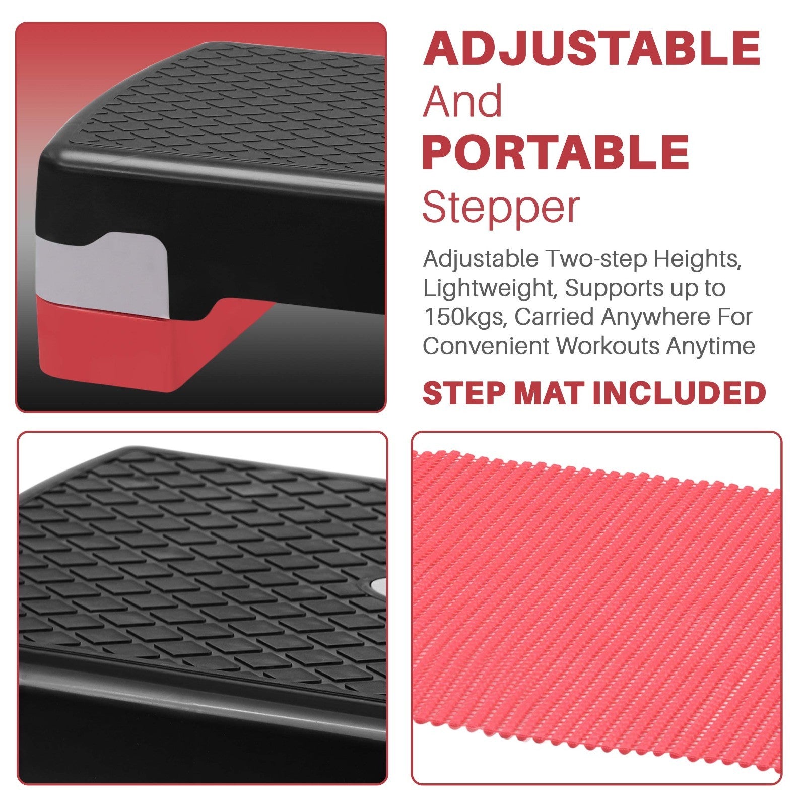 Aerobic Exercise Stepper Durable Non-Slip Mat Adjustable Fitness Yoga Equipment