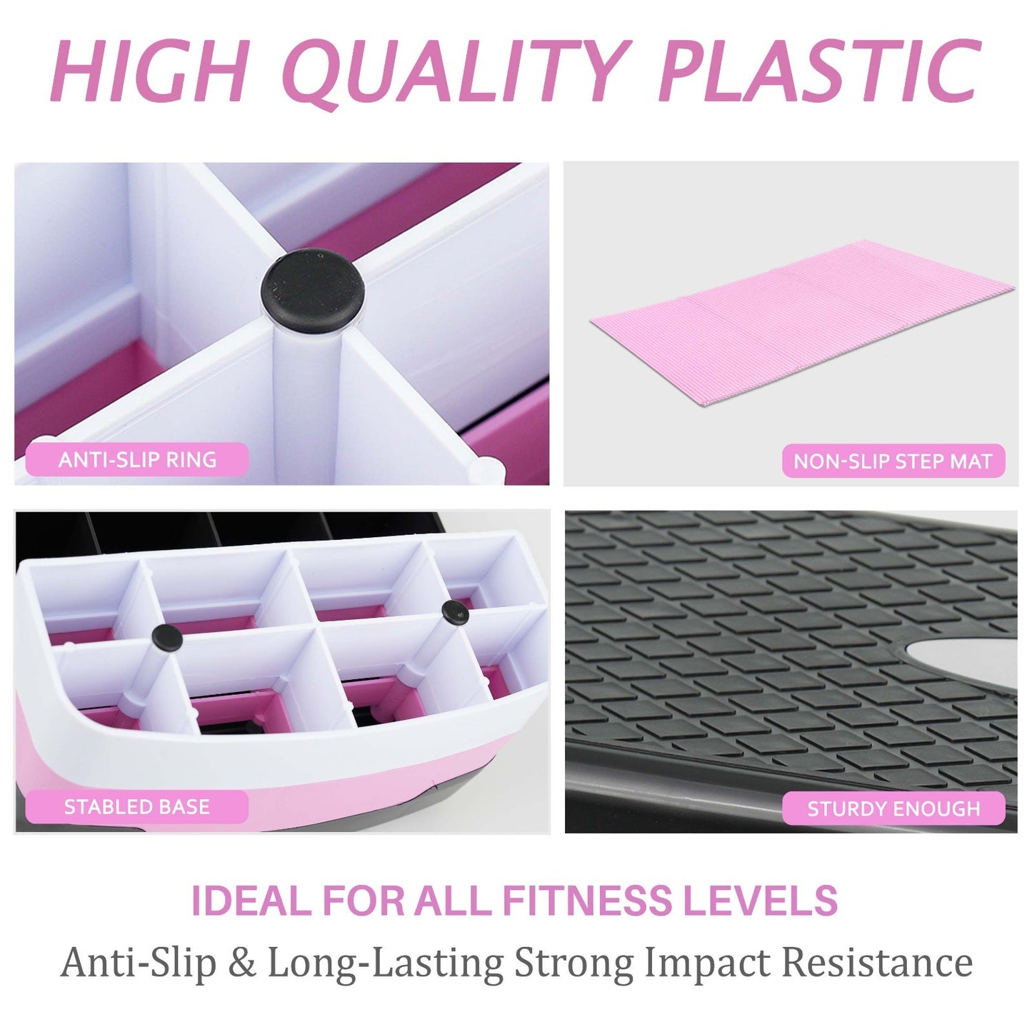 Aerobic Exercise Stepper Durable Non-Slip Mat Adjustable Fitness Yoga Equipment